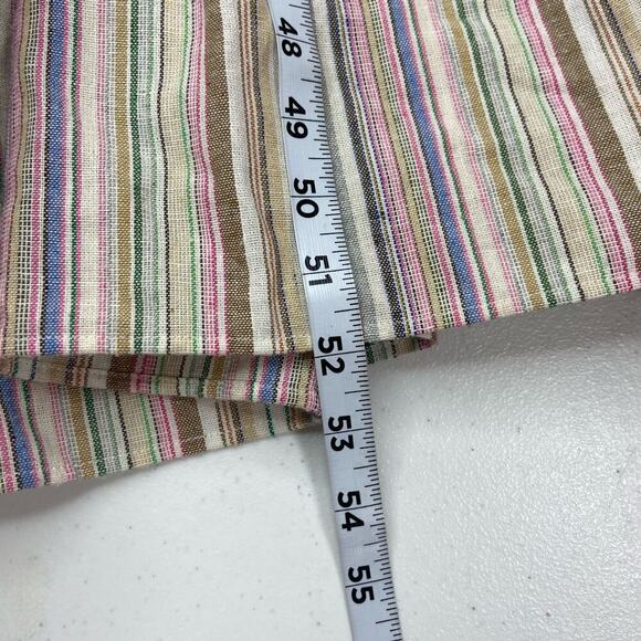 Tart Tiered Midi Dress Women's Large Multicolor Striped Linen Blend Tank Strap - Picture 12 of 14